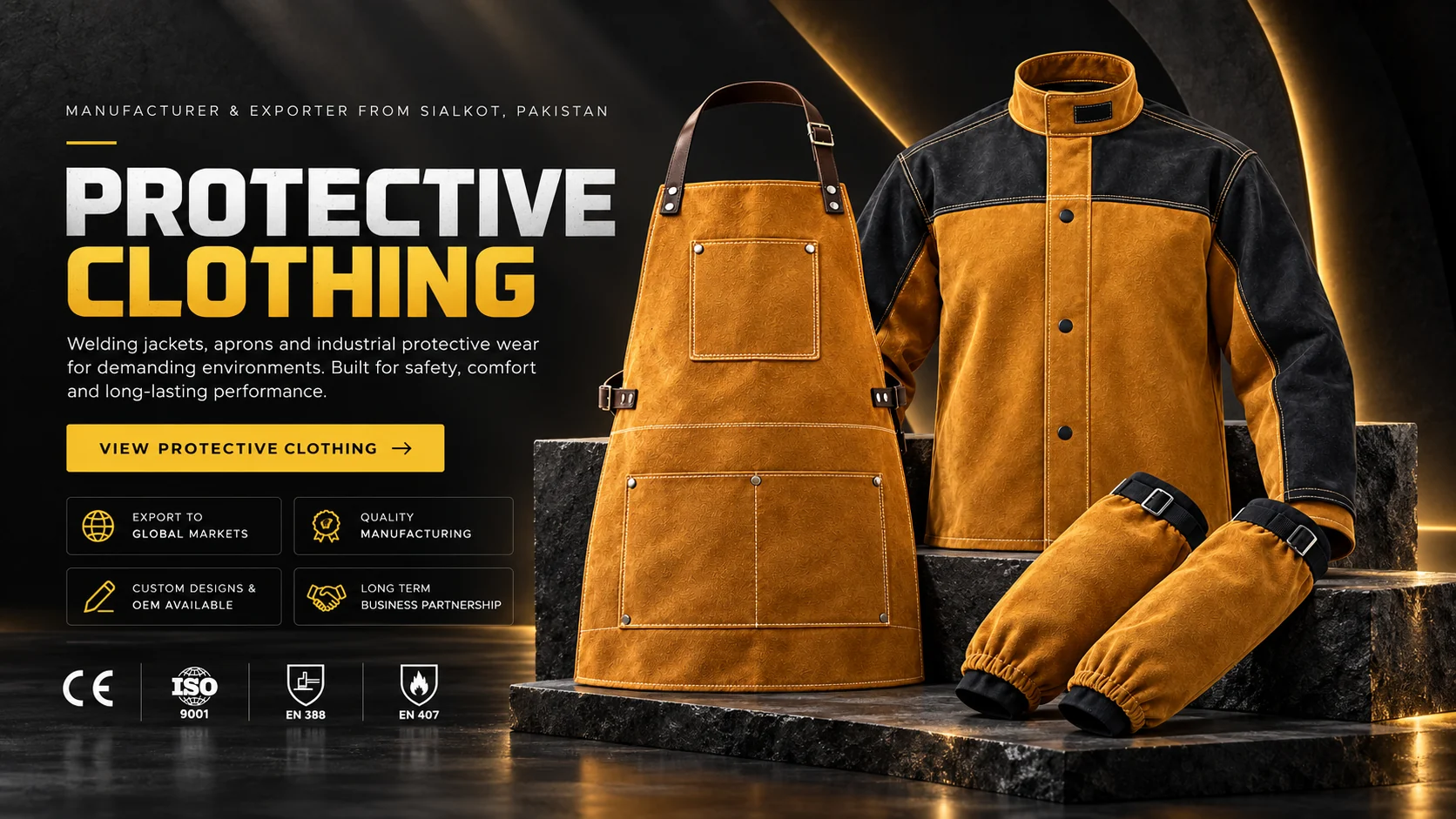 Protective Clothing. Welding jackets, aprons and industrial protective wear for demanding environments. Built for safety, comfort and long-lasting performance.